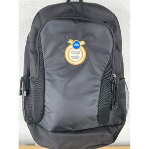 P&G Olympics Worldwide Partner Backpack Black Blue Padded Laptop Bag Travel